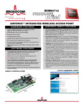 BCM4712 Datasheet PDF Broadcom Corporation