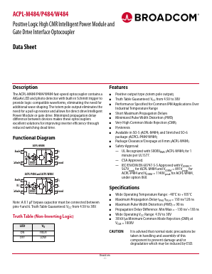 ACPL-M484-000E Datasheet PDF Broadcom Corporation