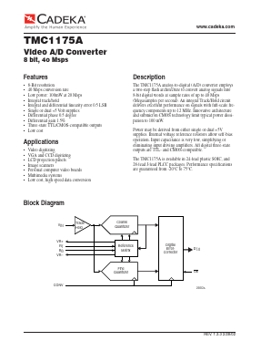 TMC1175A Datasheet PDF Cadeka Microcircuits LLC.