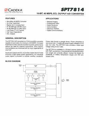 SPT7814A Datasheet PDF Cadeka Microcircuits LLC.