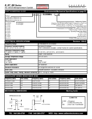 BG32C1 Datasheet PDF Caliber Electronics Inc.