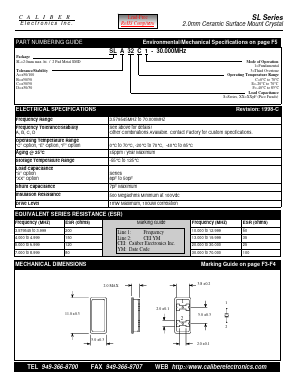 SLASF1 Datasheet PDF Caliber Electronics Inc.
