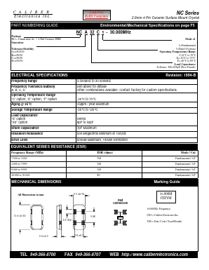 NCB32F1 Datasheet PDF Caliber Electronics Inc.