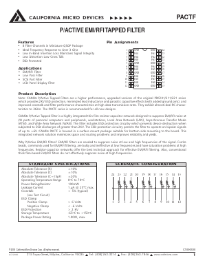PAC470TFQT Datasheet PDF California Micro Devices Corp