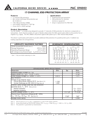 PACDN002Q Datasheet PDF California Micro Devices Corp