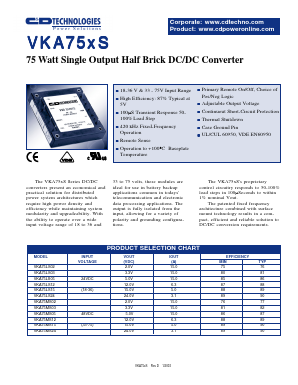 VKA75MS03 Datasheet PDF C AND D TECHNOLOGIES