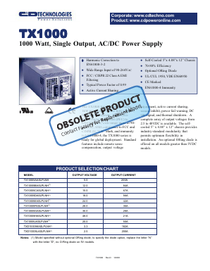 TX10005EASLPLNH Datasheet PDF C AND D TECHNOLOGIES