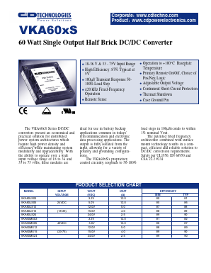 VKA60MS15 Datasheet PDF C AND D TECHNOLOGIES
