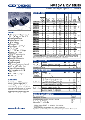 NME0512D Datasheet PDF C AND D TECHNOLOGIES