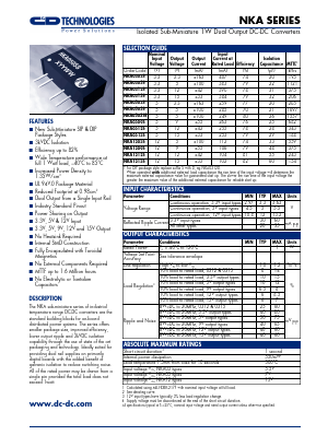 NKA0303S Datasheet PDF C AND D TECHNOLOGIES