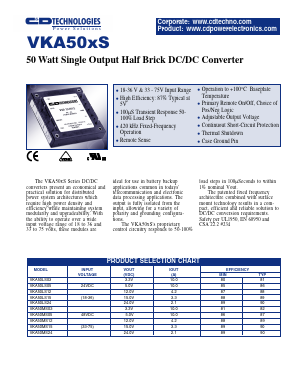 VKA50LS12-6 Datasheet PDF C and D TECHNOLOGIES