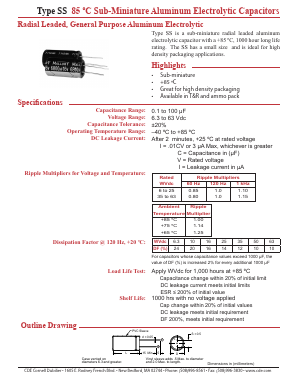 SS100M016ST Datasheet PDF Cornell Dubilier Electronics