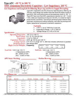 AFC157M10E16T Datasheet PDF Cornell Dubilier Electronics
