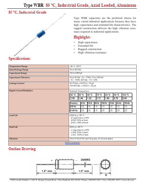 WBR5000-16A Datasheet PDF Cornell Dubilier Electronics
