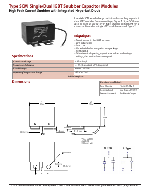 SCM155K601H7N24-F Datasheet PDF Cornell Dubilier Electronics