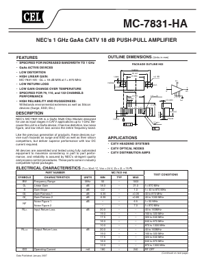 MC-7831-HA Datasheet PDF California Eastern Laboratories.