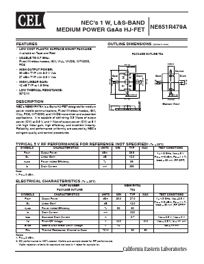 NE651R479A-A Datasheet PDF California Eastern Laboratories.