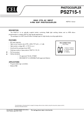 PS2715-1 Datasheet PDF California Eastern Laboratories.