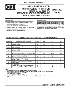 NX8560SJ346-BC Datasheet PDF California Eastern Laboratories.