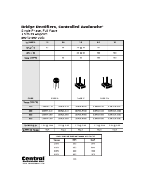 CBR1A-040 Datasheet PDF Central Semiconductor Corp
