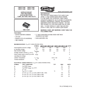 CMR1F-06M Datasheet PDF Central Semiconductor Corp