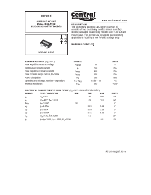 CMFSH-3I_10 Datasheet PDF Central Semiconductor Corp