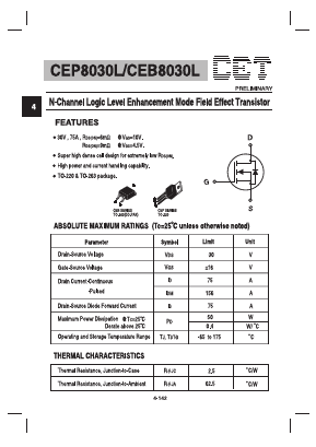 CEP8030 Datasheet PDF Chino-Excel Technology