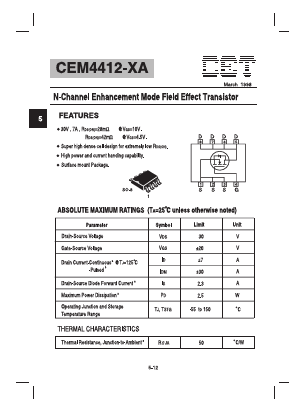 CEM4412 Datasheet PDF Chino-Excel Technology