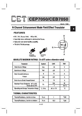 CEP7050 Datasheet PDF Chino-Excel Technology