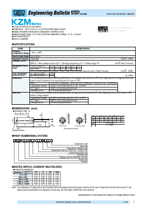 EKZM350ESS152MK30S Datasheet PDF United Chemi-Con, Inc.