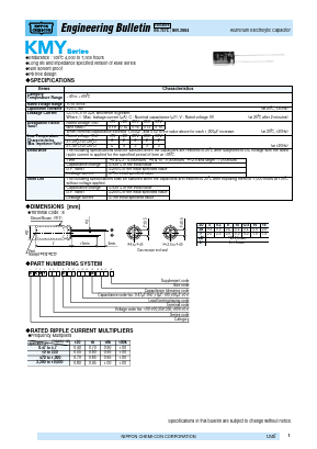 EKMY500ESS220MEB5D Datasheet PDF United Chemi-Con, Inc.