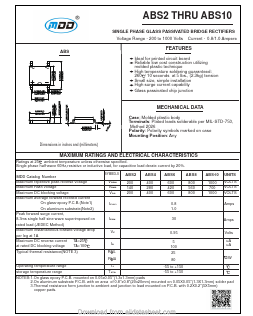 ABS8 Datasheet PDF Jiangsu Yutai Electronics Co., Ltd