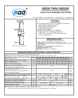 SB540 Datasheet PDF Jiangsu Yutai Electronics Co., Ltd