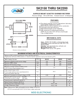 SK2150A Datasheet PDF Jiangsu Yutai Electronics Co., Ltd