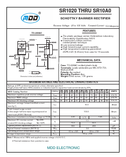 SR10A0 Datasheet PDF Jiangsu Yutai Electronics Co., Ltd