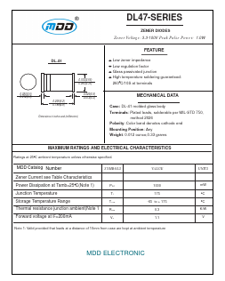 DL4729A Datasheet PDF Jiangsu Yutai Electronics Co., Ltd