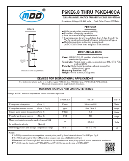 P6KE75 Datasheet PDF Jiangsu Yutai Electronics Co., Ltd
