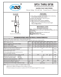 SF31 Datasheet PDF Jiangsu Yutai Electronics Co., Ltd