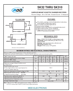 SK32 Datasheet PDF Jiangsu Yutai Electronics Co., Ltd