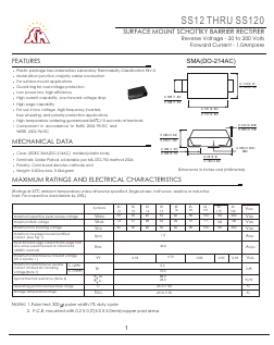 SS15 Datasheet PDF Jiangsu Yutai Electronics Co., Ltd