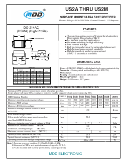US2M Datasheet PDF Jiangsu Yutai Electronics Co., Ltd