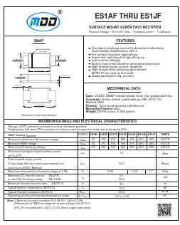 ES1JF Datasheet PDF Jiangsu Yutai Electronics Co., Ltd