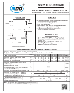 SS32 Datasheet PDF Jiangsu Yutai Electronics Co., Ltd