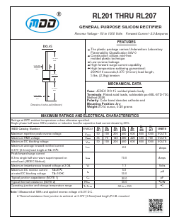 RL204 Datasheet PDF Jiangsu Yutai Electronics Co., Ltd