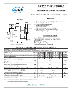 SR820 Datasheet PDF Jiangsu Yutai Electronics Co., Ltd