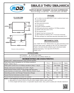 SMAJ180A Datasheet PDF Jiangsu Yutai Electronics Co., Ltd