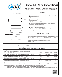 SMCJ10CA Datasheet PDF Jiangsu Yutai Electronics Co., Ltd