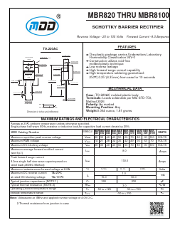 MBR830 Datasheet PDF Jiangsu Yutai Electronics Co., Ltd