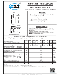 KBPC608_ Datasheet PDF Jiangsu Yutai Electronics Co., Ltd