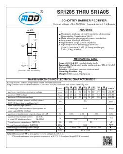 SR120S Datasheet PDF Jiangsu Yutai Electronics Co., Ltd